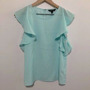 Brand New Women's Banana Republic Ruffled Flutter Sleeve Blouse